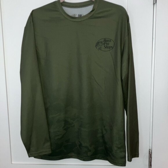Bass Pro Shops Olive Camo Long Sleeve tech fabric shirt - Picture 12 of 14